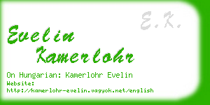 evelin kamerlohr business card